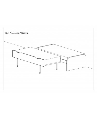 Cama nido con arrastre SOFT 90 cm lacada
