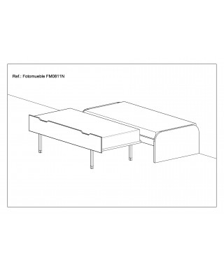 Cama nido con arrastre SOFT 90 cm lacada