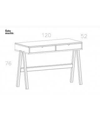 Mesa escritorio con 2 cajones