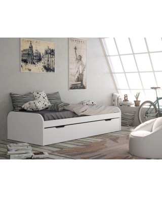 Cama nido con arrastre SOFT 90 cm lacada