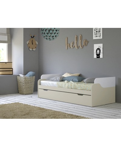 Cama nido con arrastre NEON 90 cm lacada