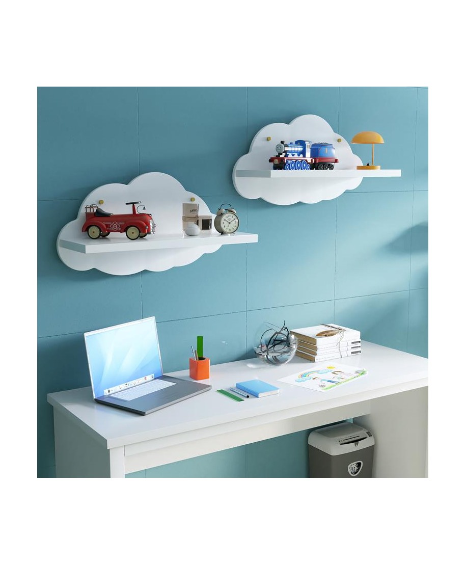 Juego estantes pared NUBE