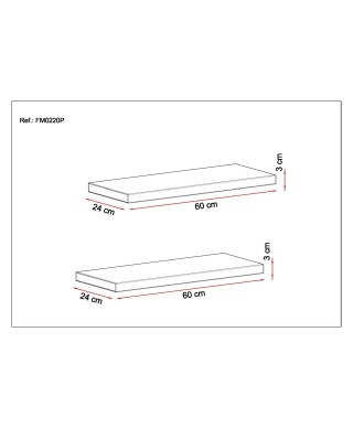 Juego estantes pared RECTO