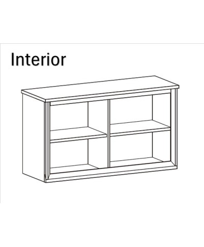 Mueble TV 2 puertas RAYADAS frente 128 cm