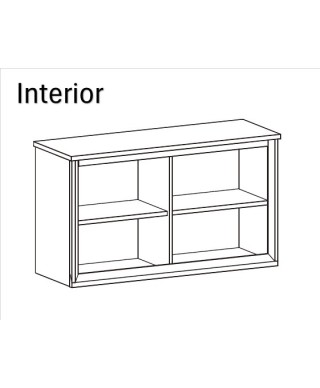 Mueble TV 2 puertas RAYADAS frente 128 cm