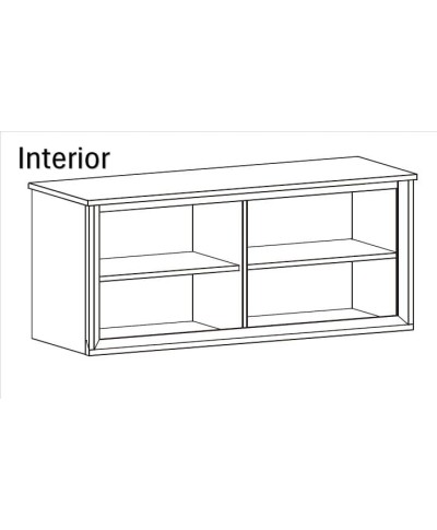 Mueble TV 2 puertas LISAS con patas frente 155 cm