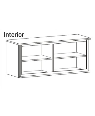 Mueble TV 2 puertas LISAS con patas frente 155 cm